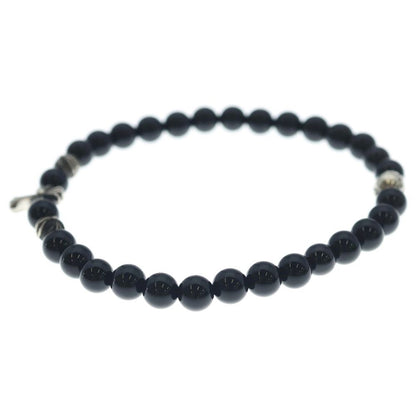 Chrome Hearts 6 mm Bead 6 mm Beads Breath Fat Cross Black Silver Bracelet — view 4
