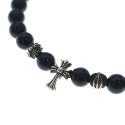 Chrome Hearts 6 mm Bead 6 mm Beads Breath Fat Cross Black Silver Bracelet — view 5