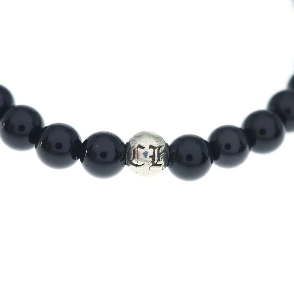Chrome Hearts 6 mm Bead 6 mm Beads Breath Fat Cross Black Silver Bracelet — view 6