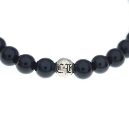 Chrome Hearts 6 mm Bead 6 mm Beads Breath Fat Cross Black Silver Bracelet — view 6