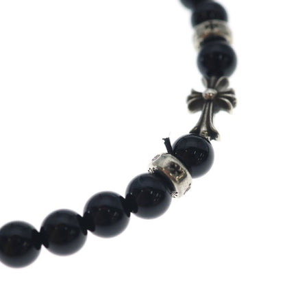 Chrome Hearts 6 mm Bead 6 mm Beads Breath Fat Cross Black Silver Bracelet — view 5