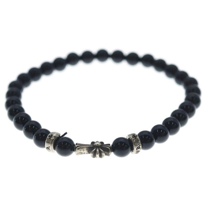 Chrome Hearts 6 mm Bead 6 mm Beads Breath Fat Cross Black Silver Bracelet — view 3