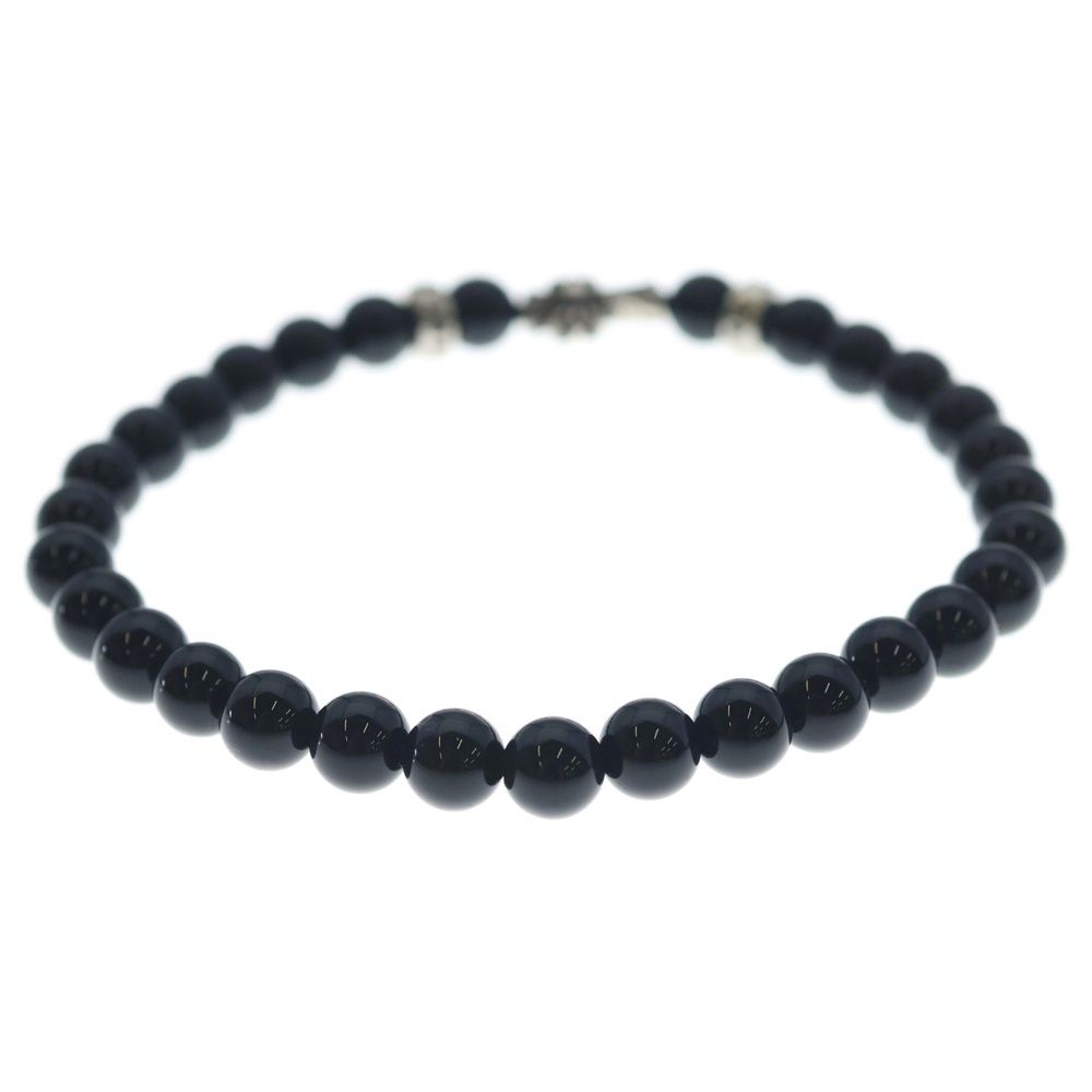 Chrome Hearts 6 mm Bead 6 mm Beads Breath Fat Cross Black Silver Bracelet — view 4