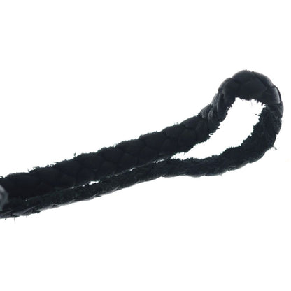Chrome Hearts Leather Braid Scroll Necklace Black Silver — view 6