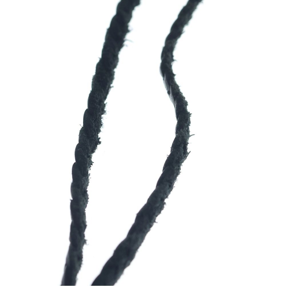 Chrome Hearts Leather Braid Scroll Necklace Black Silver — view 5