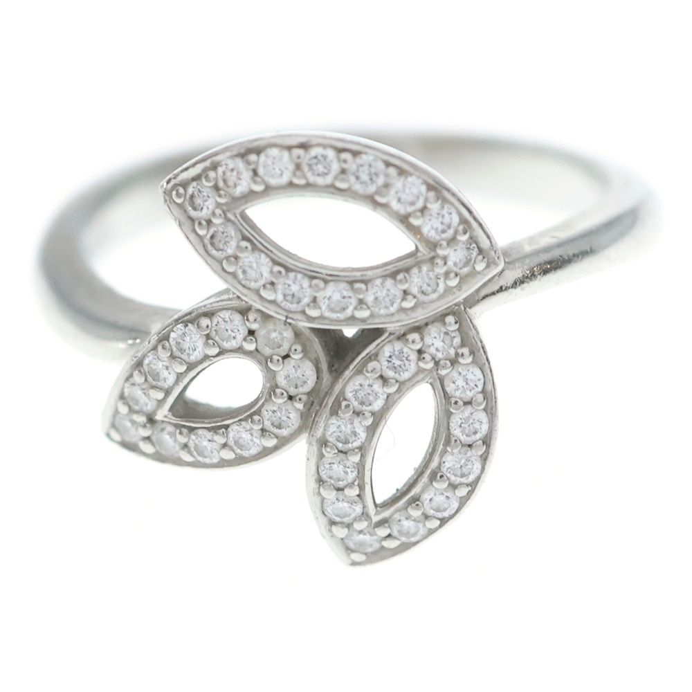 Harry Winston Lily Cluster Star Mini Ring Pave Diamond Platinum