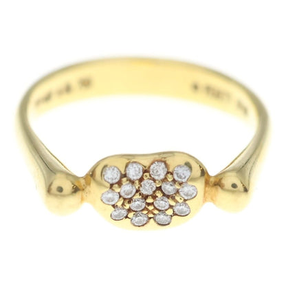 Tiffany & Co Bean Paveda Earrings 18k YG Yellow Gold Ring — view 4