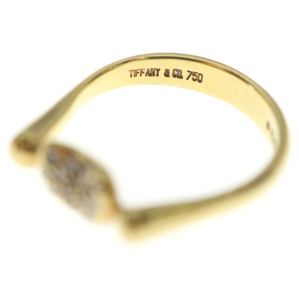 Tiffany & Co Bean Paveda Earrings 18k YG Yellow Gold Ring — view 6