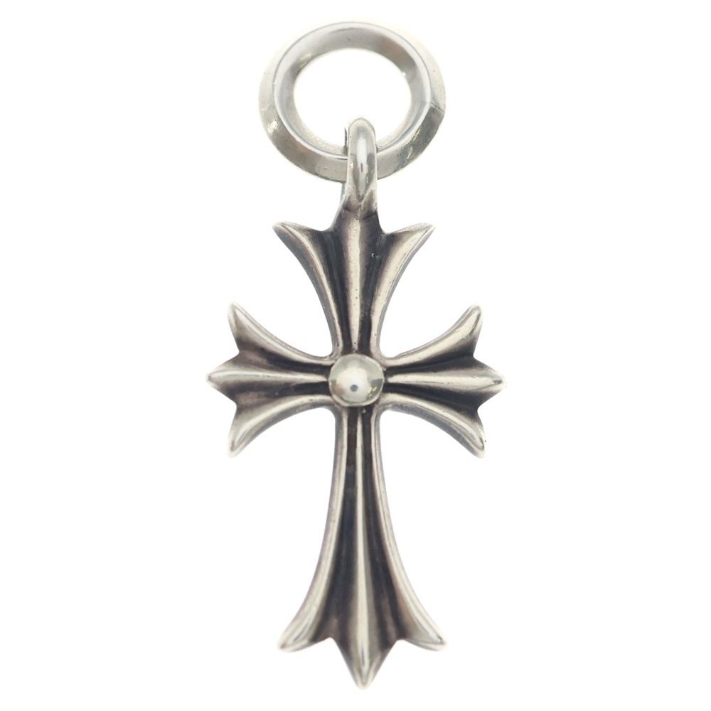Chrome Hearts Tiny CH Cross Charm Necklace Top Silver — view 2