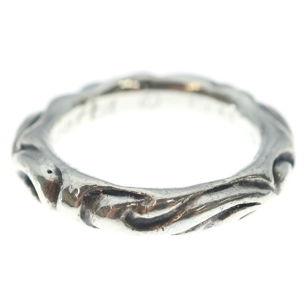 Chrome Hearts Scrl Band Scroll Ring Silver — view 3