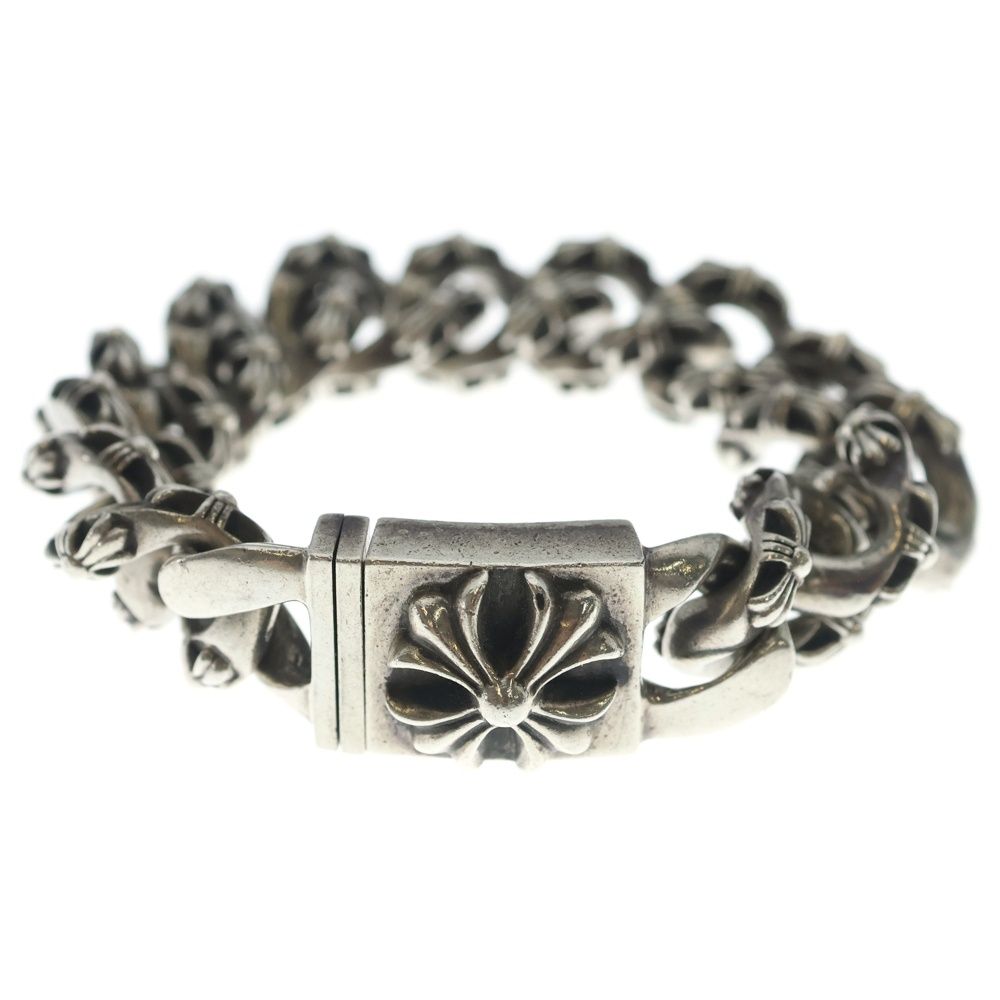 Chrome Hearts EX Fncy Chx Large Box ID Silver Bracelet