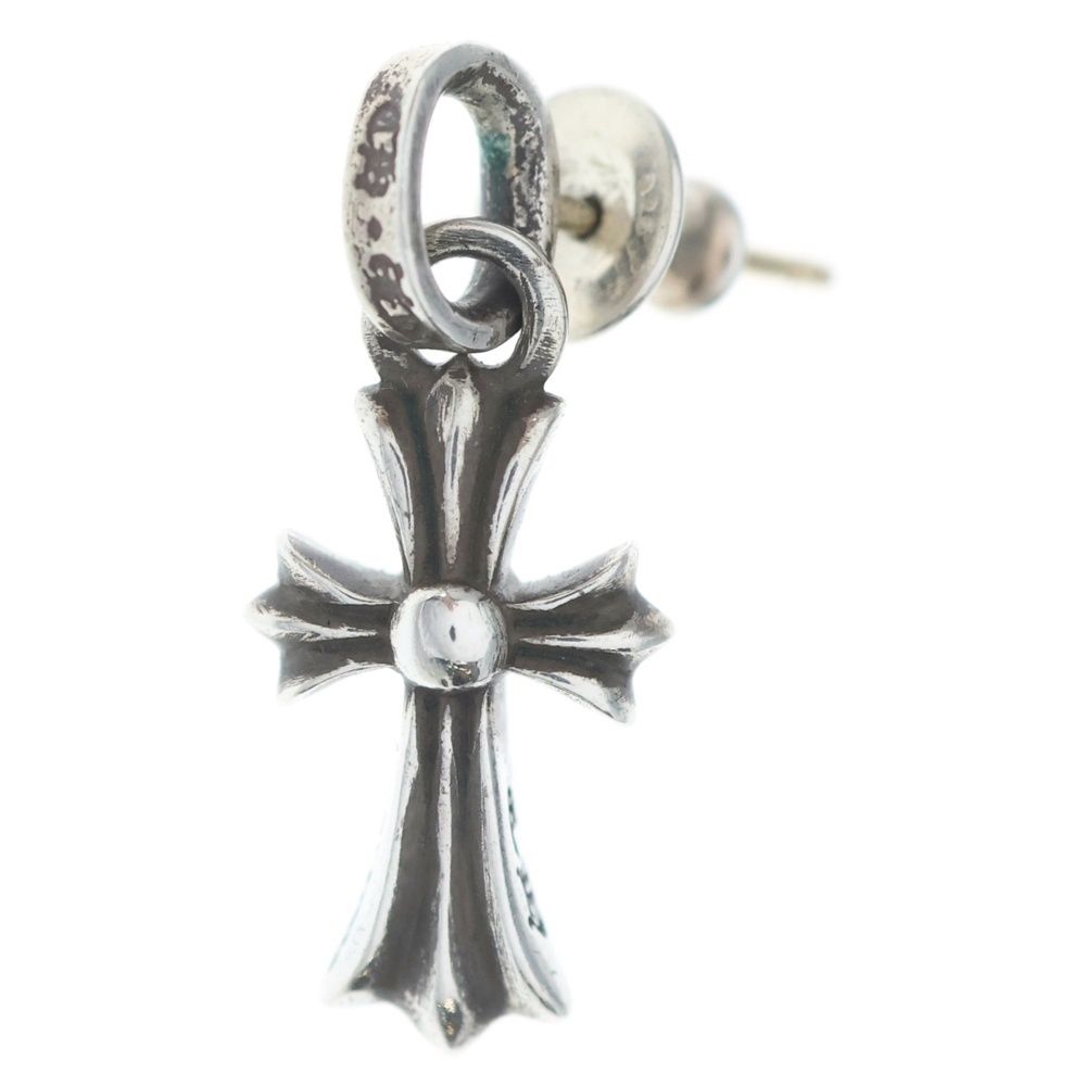 Chrome Hearts Bby Pprchn Baby Fat Cross Drop Earrings Silver