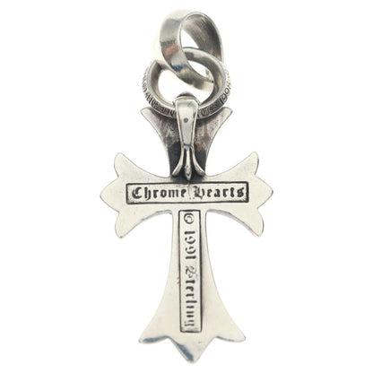 Chrome Hearts CH Crs Sml Bale P D Small CH Cross Pave Diamond Silver Necklace — view 2