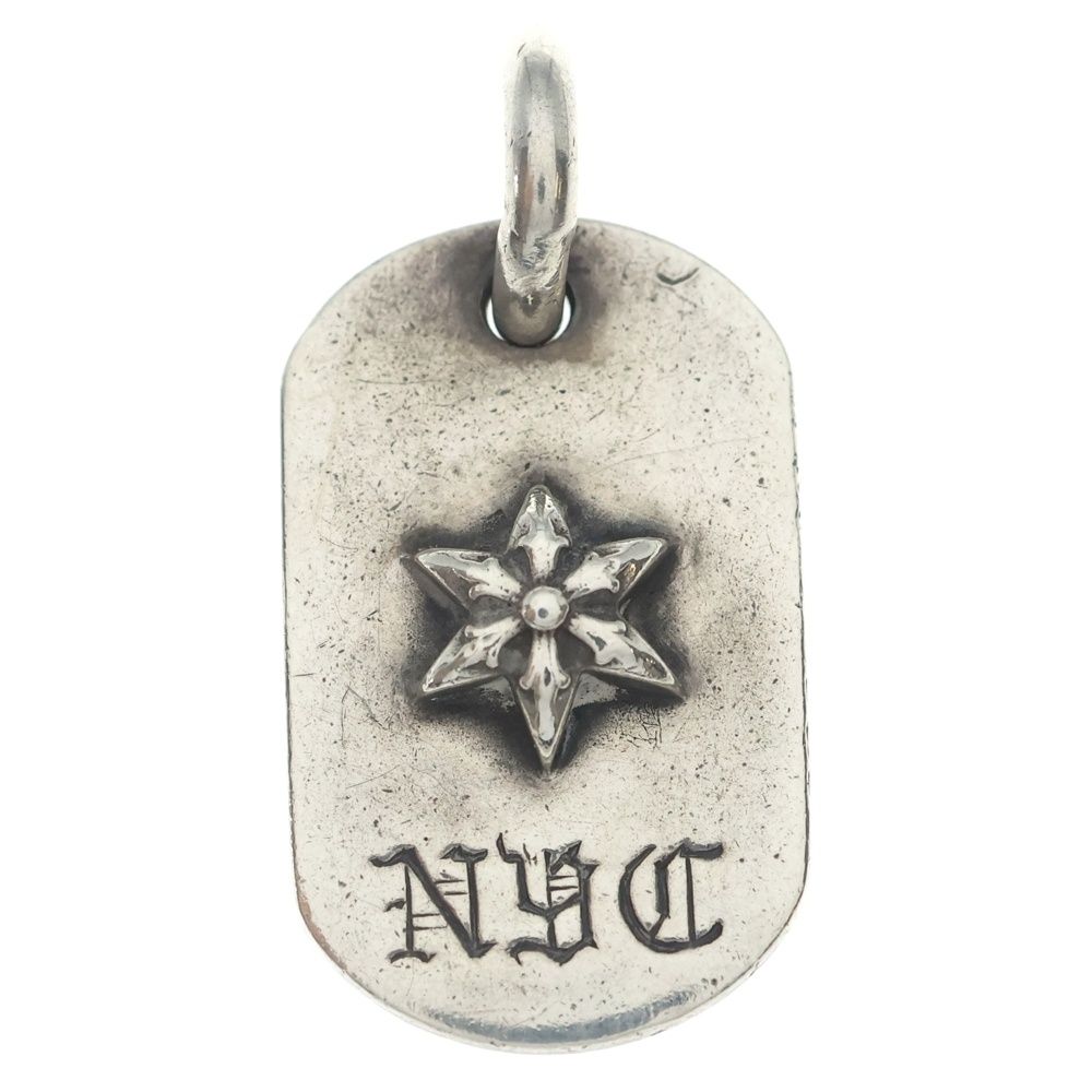 Chrome Hearts Raised Star Dogtag Nyc Limited Dog Tag Pendant Top Silver