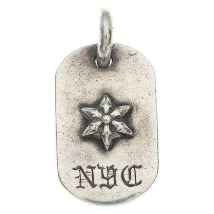 Chrome Hearts Raised Star Dogtag Nyc Limited Dog Tag Pendant Top Silver