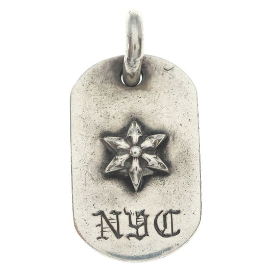 Chrome Hearts Raised Star Dogtag Nyc Limited Dog Tag Pendant Top Silver