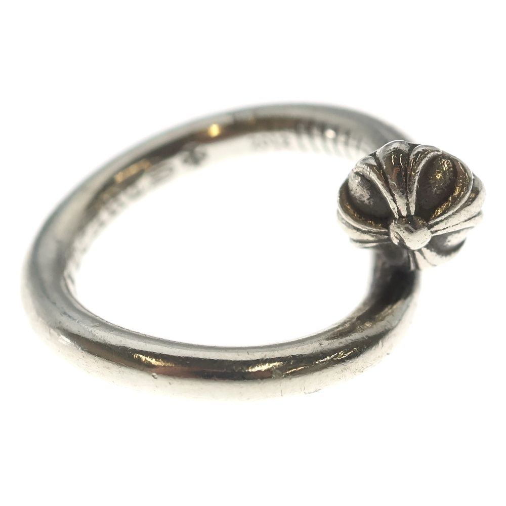 Chrome Hearts Nail Crsball Cross Ball Ring Silver