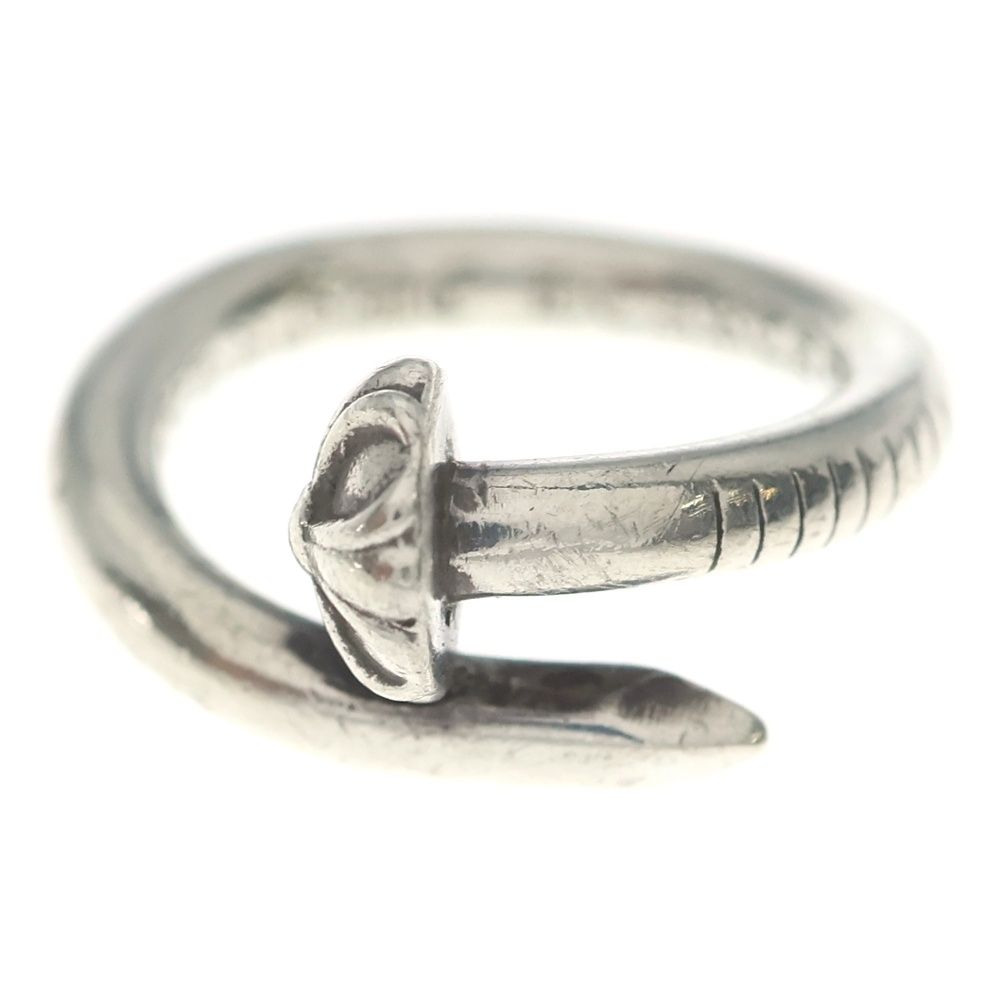 Chrome Hearts Nail Crsball Cross Ball Ring Silver