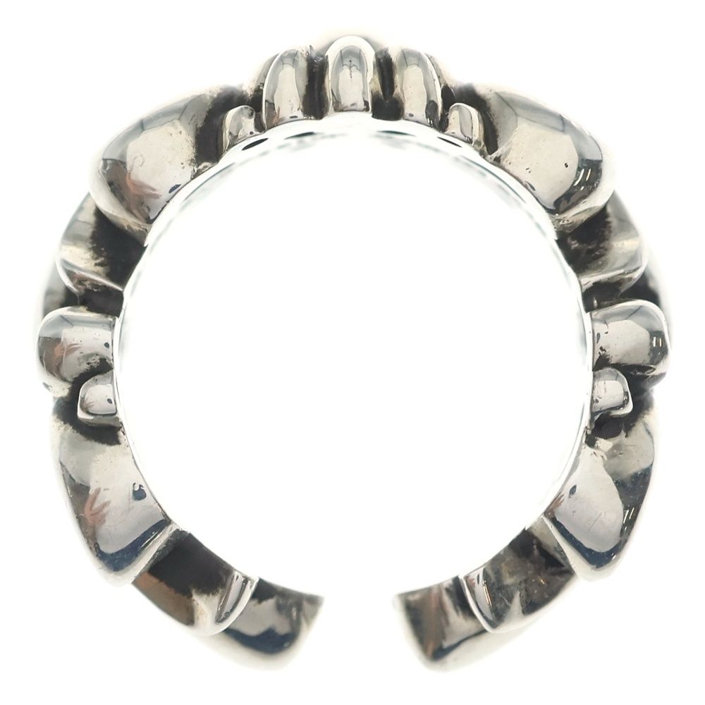 Chrome Hearts Dbl Flrl Crs Double Floral Cross Ring Silver — view 6