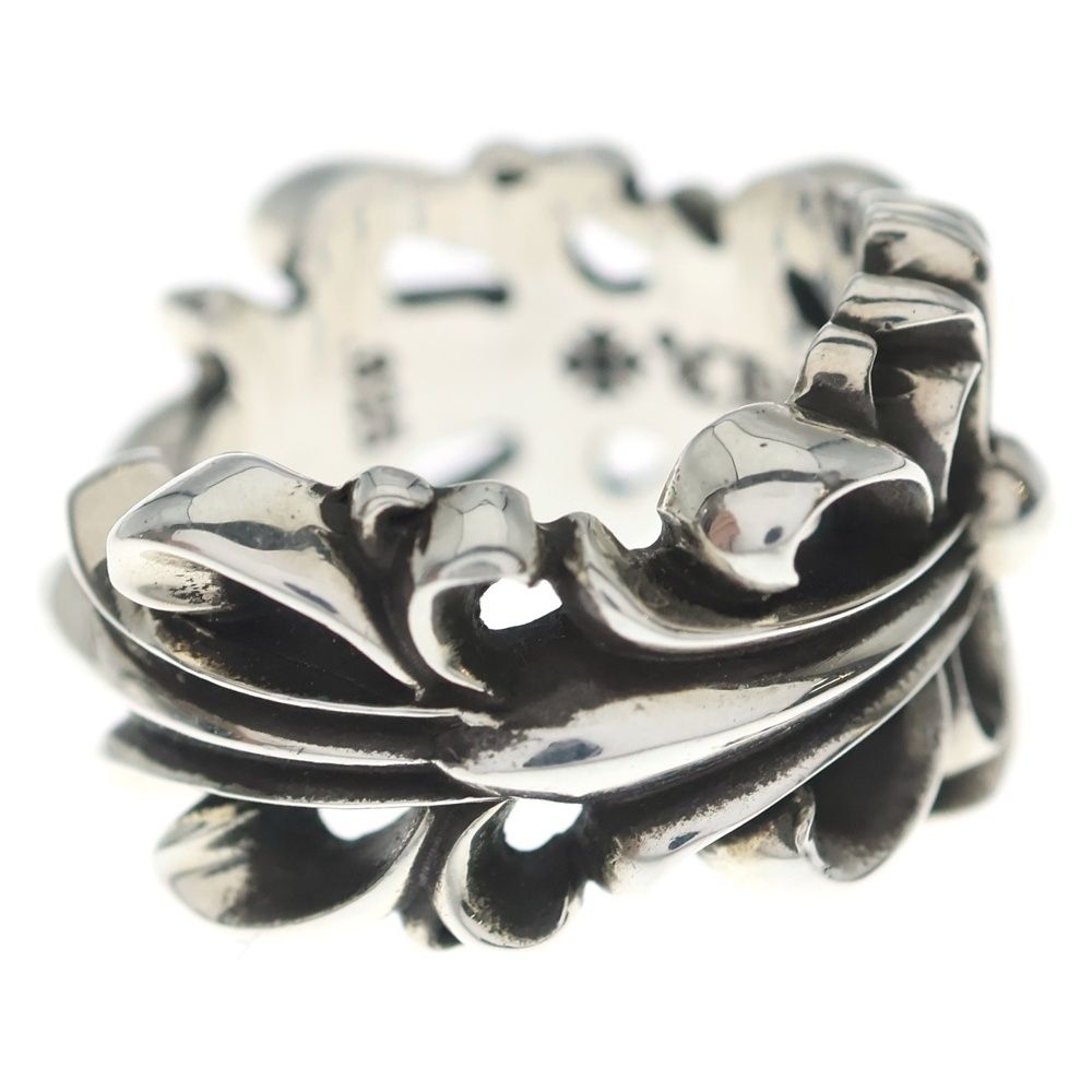 Chrome Hearts Dbl Flrl Crs Double Floral Cross Ring Silver — view 3