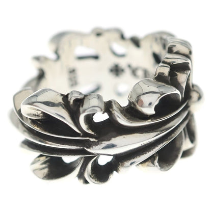 Chrome Hearts Dbl Flrl Crs Double Floral Cross Ring Silver — view 3