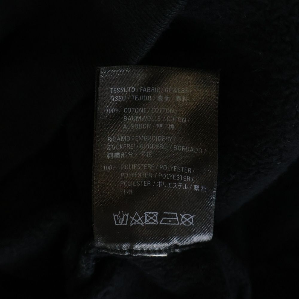 Balenciaga Paris Logo Embroidery Pullover Sweatshirt Hoodie Black — view 7