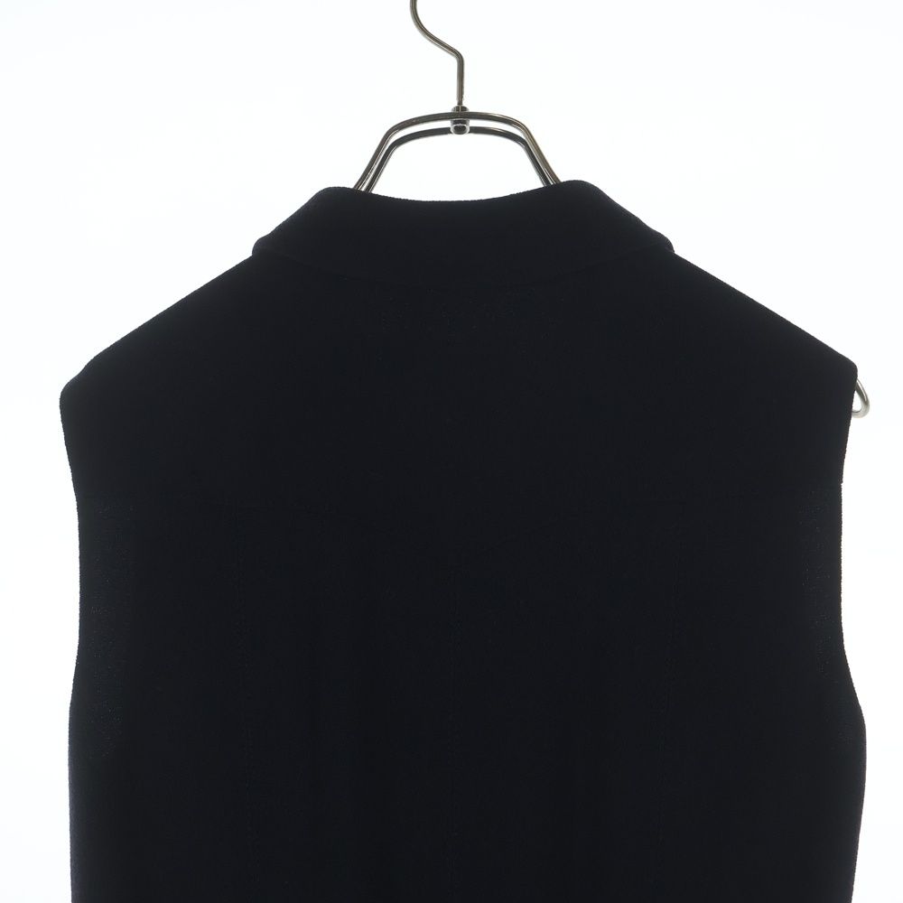 Chanel 96c Cruise Collection Wool Sleeve Long Dress Navy — view 4