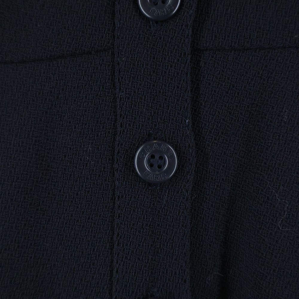 Chanel 96c Cruise Collection Wool Sleeve Long Dress Navy — view 6