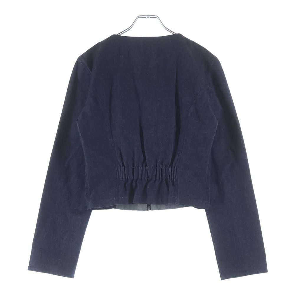 Chanel 00c Cruise Collection Identification Lame Denim Zip Up Jacket Indigo — view 2
