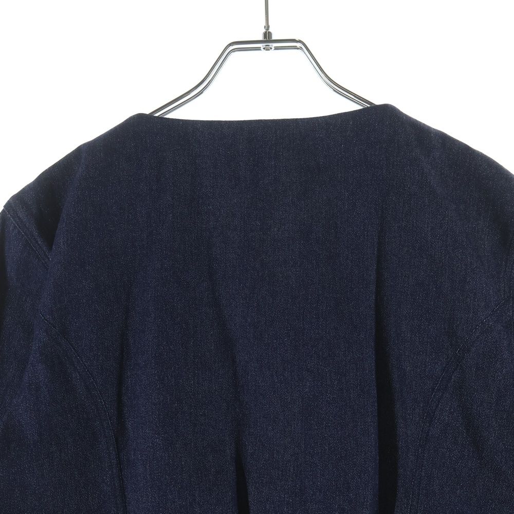 Chanel 00c Cruise Collection Identification Lame Denim Zip Up Jacket Indigo — view 4