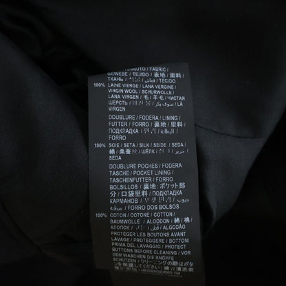 Saint Laurent Paris Narrow Peak Lapel Wool Tailored Jacket Navy — view 7