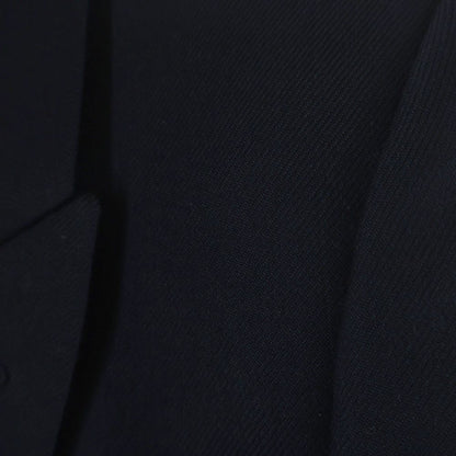 Saint Laurent Paris Narrow Peak Lapel Wool Tailored Jacket Navy — view 4