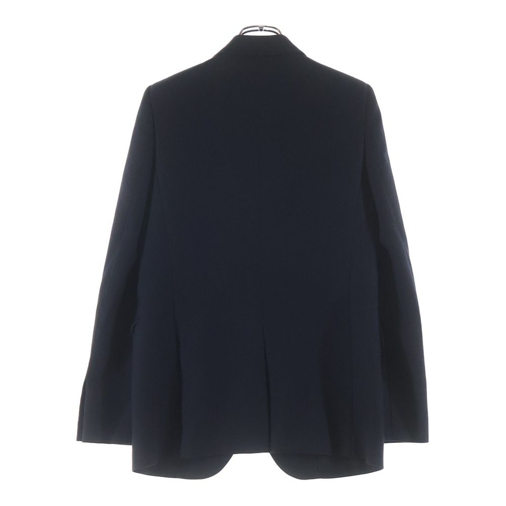 Saint Laurent Paris Narrow Peak Lapel Wool Tailored Jacket Navy — view 2