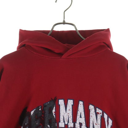 Balenciaga Germany Kisses Print Pullover Sweatshirt Hoodie Red — view 3