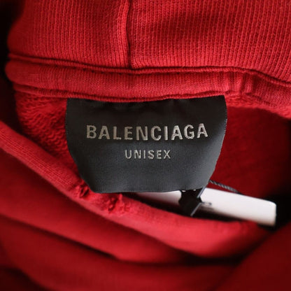 Balenciaga Germany Kisses Print Pullover Sweatshirt Hoodie Red — view 6