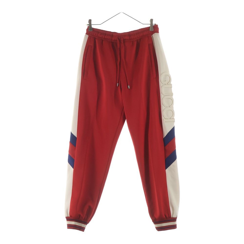 Gucci Neoprene Track Webbed Pant Side Logo Pants Red