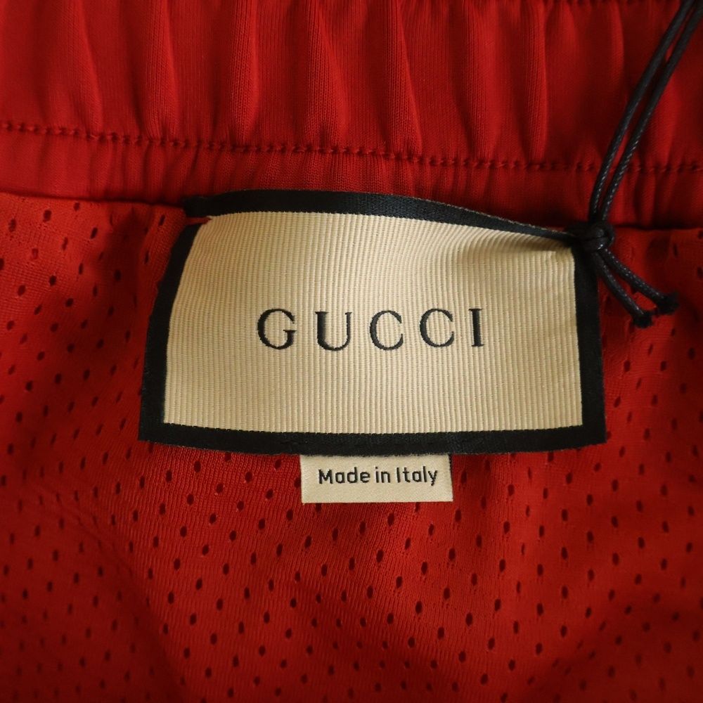 Gucci Neoprene Track Webbed Pant Side Logo Pants Red — view 7
