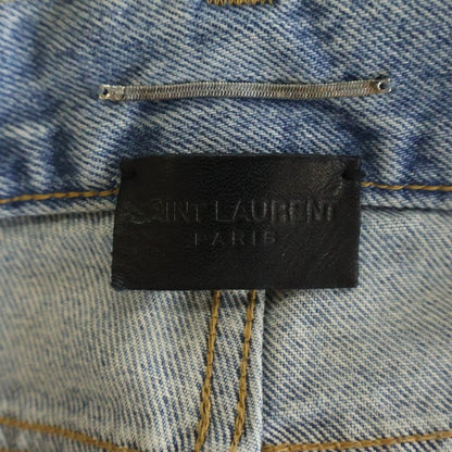 Saint Laurent Paris Straight Denim Pants Indigo — view 6