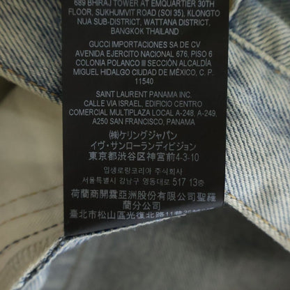 Saint Laurent Paris Straight Denim Pants Indigo — view 8
