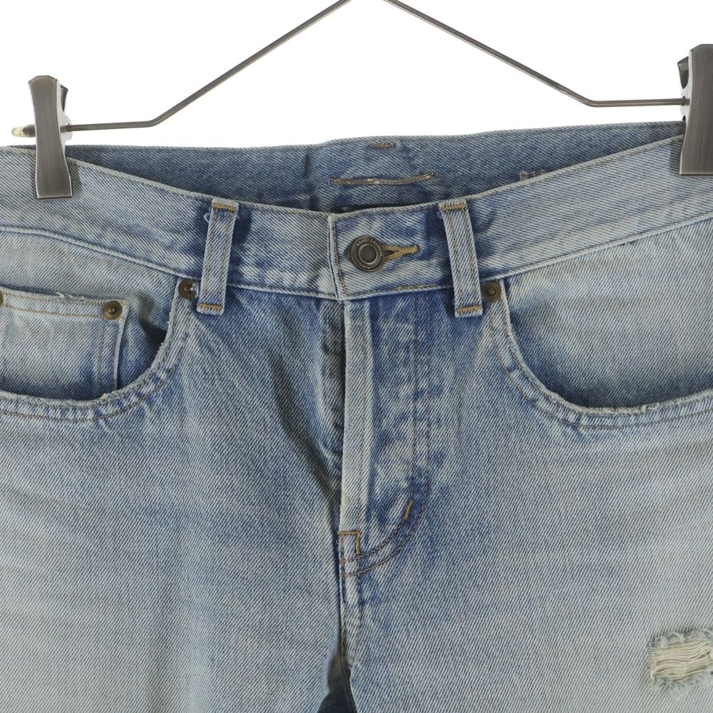 Saint Laurent Paris Straight Denim Pants Indigo — view 3