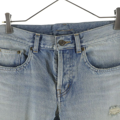 Saint Laurent Paris Straight Denim Pants Indigo — view 3