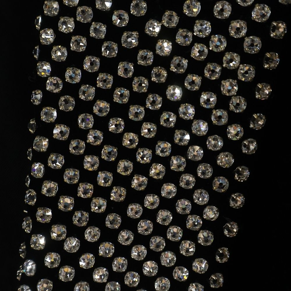 Saint Laurent Paris Swarovski Studs Smoking Jacket Black — view 4