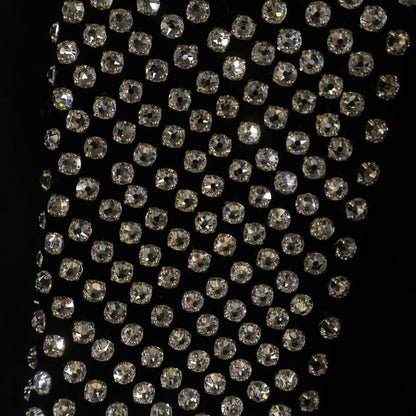 Saint Laurent Paris Swarovski Studs Smoking Jacket Black — view 4