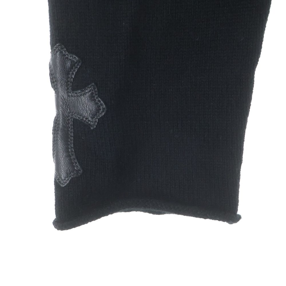 Chrome Hearts Cashmere Zip Hoodie Black with Cross Patch — view 6