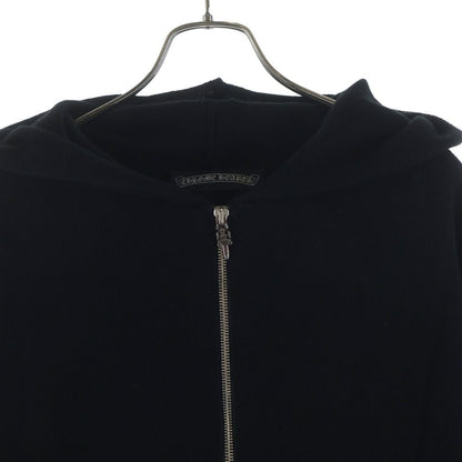 Chrome Hearts Cashmere Zip Hoodie Black with Cross Patch — view 3