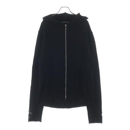 Chrome Hearts Cashmere Zip Hoodie Black with Cross Patch
