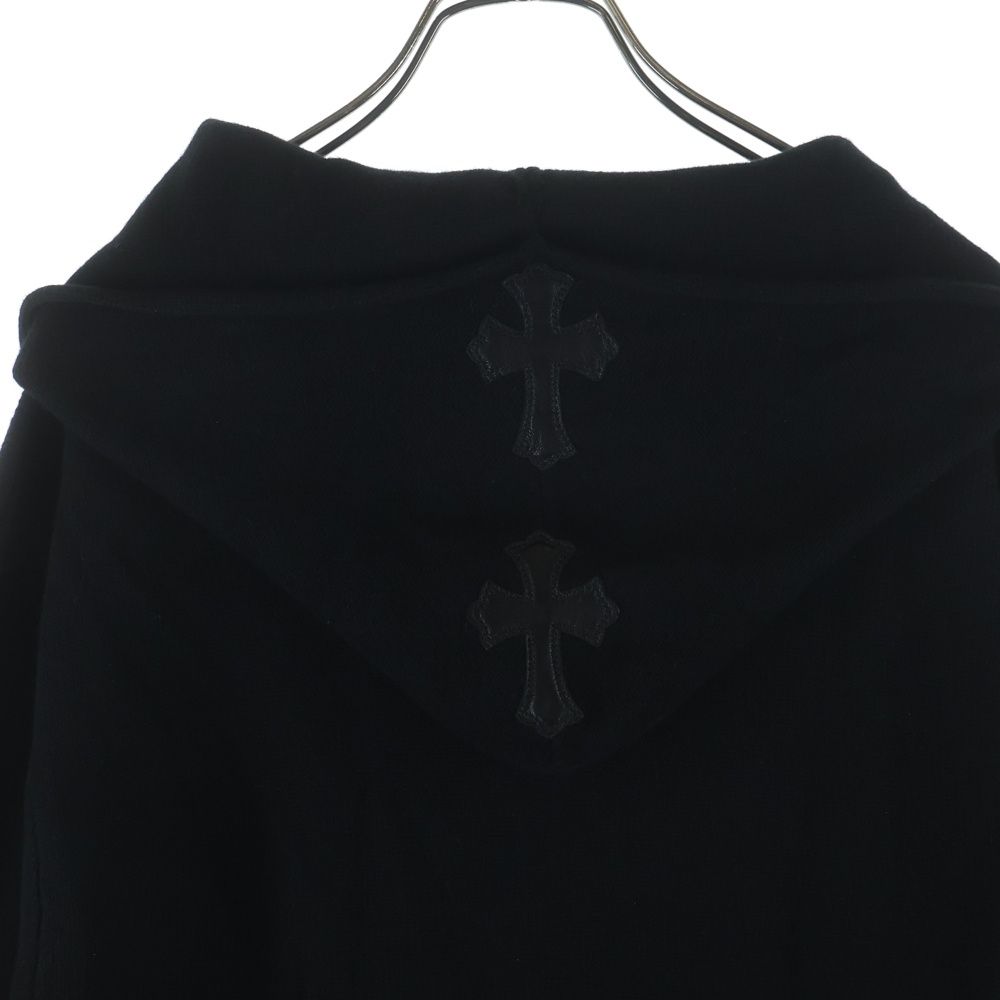 Chrome Hearts Cashmere Zip Hoodie Black with Cross Patch — view 4