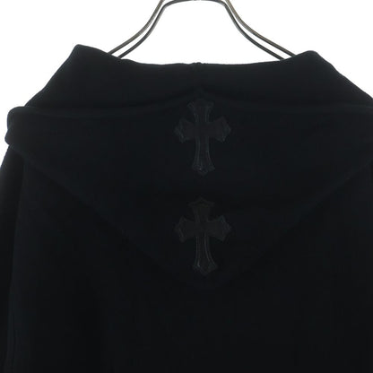 Chrome Hearts Cashmere Zip Hoodie Black with Cross Patch — view 4