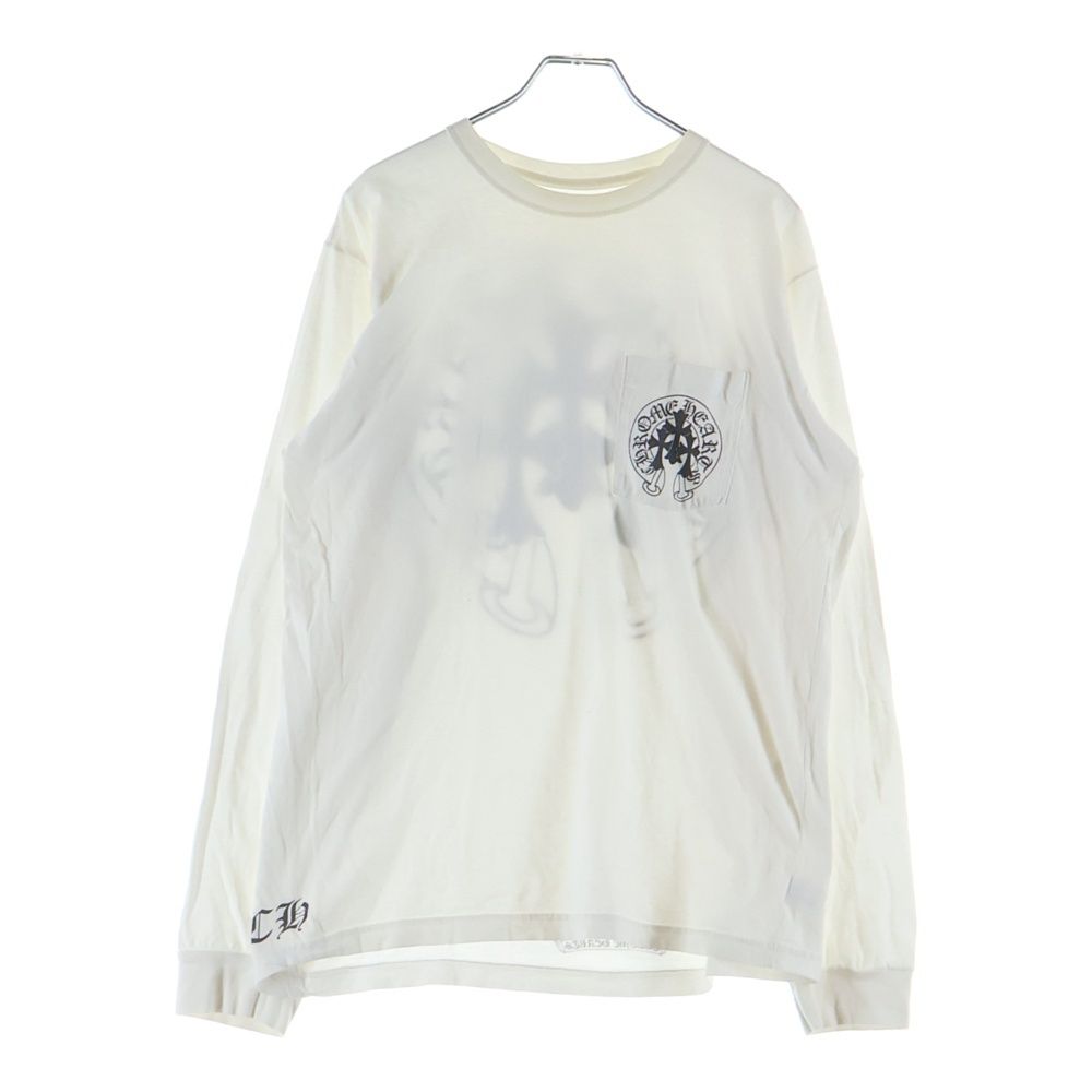Chrome Hearts Horseshoe L S Tee 3 Cross Print Long Sleeve T-Shirt White — view 2