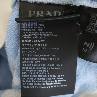 Prada Flower All Over Pattern Pile Jacquard Terry Cloth Pullover Hoodie Light — view 8